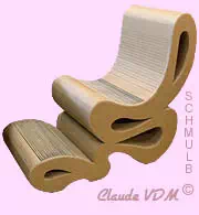 Chaise fauteuil en carton